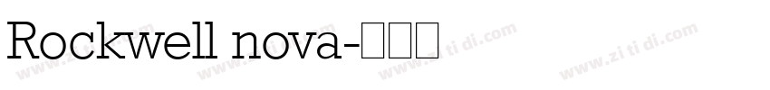 Rockwell nova字体转换